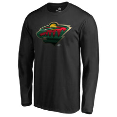 Minnesota Wild Midnight Mascot Long Sleeve T-Shirt - Black - NHL 2874747