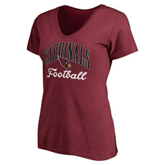 Arizona Cardinals Women's Victory Script V-Neck T-Shirt Cardinal
