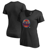 New York Knicks Women's Midnight Mascot V-Neck T-Shirt Black