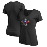 Philadelphia 76ers Women's Midnight Mascot V-Neck T-Shirt Black