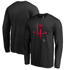 Houston Rockets Midnight Mascot Long Sleeve T-Shirt Black