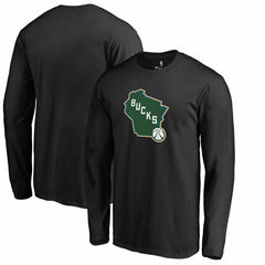 Milwaukee Bucks Alternate Logo Long Sleeve T-Shirt Black