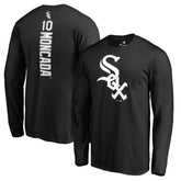 Yoan Moncada Chicago White Sox Backer Long Sleeve T-Shirt - Black - MLB Lifestyle