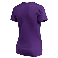 Charlotte Hornets Women's Static Logo V-Neck T-Shirt Purple