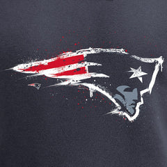 New England Patriots Splatter Logo Pullover Hoodie Navy