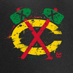 Chicago Blackhawks Splatter Logo T-Shirt - Black - NHL 2902242