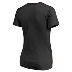 San Jose Sharks Women's Splatter Logo V-Neck T-Shirt - Black - NHL 2902321