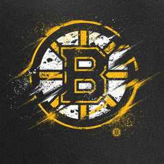 Boston Bruins Splatter Logo Pullover Hoodie - Black - NHL 2902429