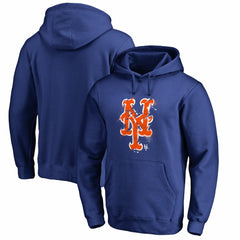 New York Mets Splatter Logo Pullover Hoodie - Royal - MLB on Sale