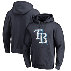 Tampa Bay Rays Splatter Logo Pullover Hoodie - Navy - MLB Discount