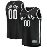 Brooklyn Nets Fast Break Custom Replica Jersey Black Icon Edition | Fanatics