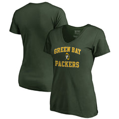 Green Bay Packers Women's Vintage Collection Victory Arch V-Neck T-Shirt Green