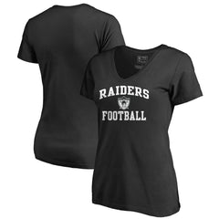 Las Vegas Raiders Women's Vintage Collection Victory Arch V-Neck T-Shirt Black
