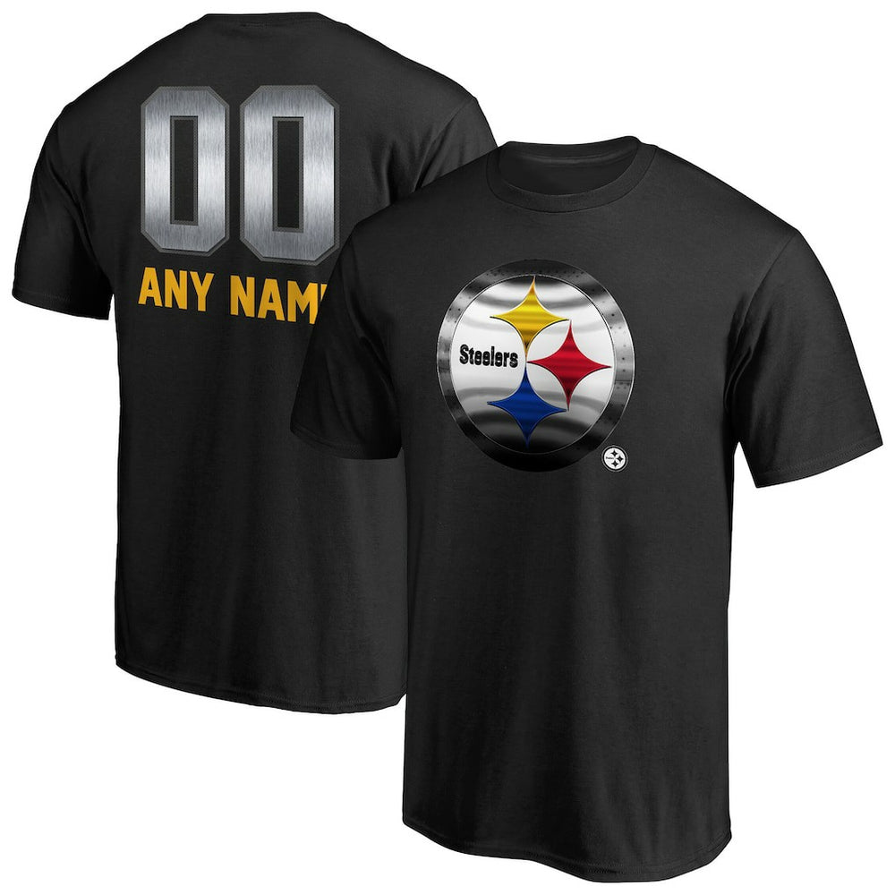 Pittsburgh Steelers Personalized Midnight Mascot T-Shirt Black