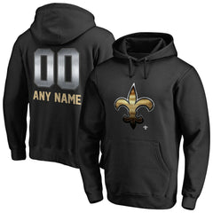 New Orleans Saints Personalized Midnight Mascot Pullover Hoodie Black