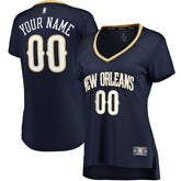 New Orleans Pelicans Women's Fast Break Custom Jersey Navy Icon Edition | Fanatics outlet