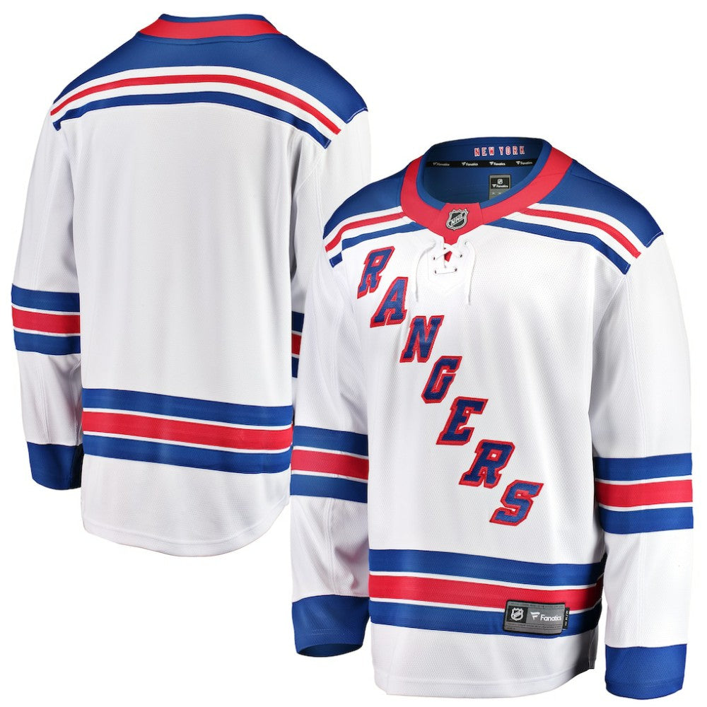 New York Rangers Fanatics Youth Away Breakaway Jersey - White - NHL 2913016