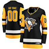 Pittsburgh Penguins Fanatics Women's Home Breakaway Custom Jersey - Black - NHL 2914420