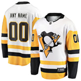 Pittsburgh Penguins Fanatics Away Breakaway Custom Jersey - White - NHL 2918591