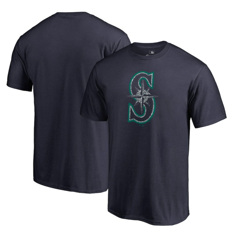 Seattle Mariners Static Logo T-Shirt - Navy - MLB Discount