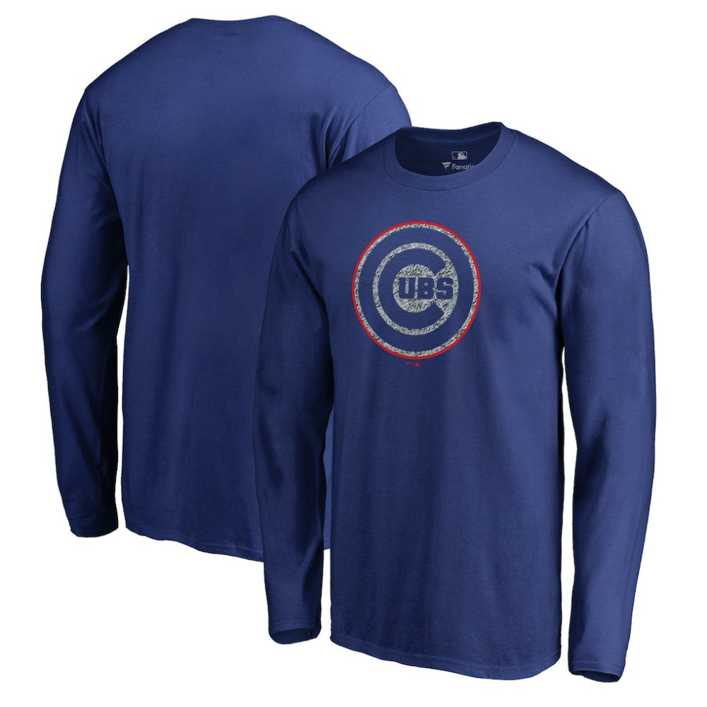 Chicago Cubs Static Logo Long Sleeve T-Shirt - Royal - MLB Lifestyle