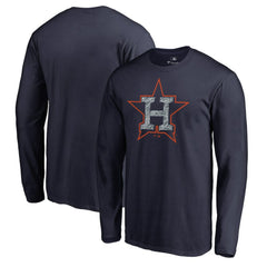 Houston Astros Static Logo Long Sleeve T-Shirt - Navy - MLB on Sale