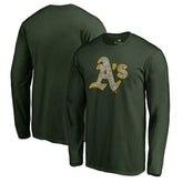Athletics Static Logo Long Sleeve T-Shirt - Green - MLB Discount