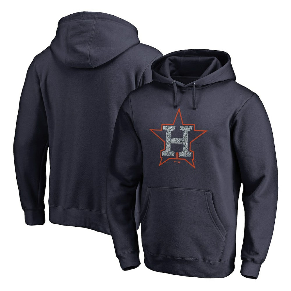 Houston Astros Static Logo Pullover Hoodie - Navy - MLB Lifestyle