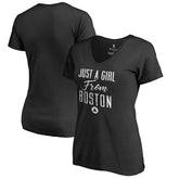 Boston Celtics Women's Just a Girl V-Neck T-Shirt Black