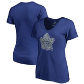 Toronto Maple Leafs Women's Static Logo V-Neck T-Shirt - Royal - NHL 2926751