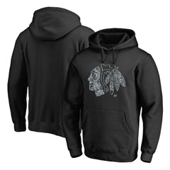 Chicago Blackhawks Static Logo Pullover Hoodie - Black - NHL 2926893