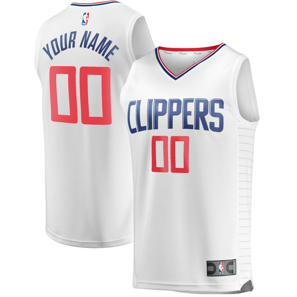LA Clippers Youth Fast Break Custom Replica Jersey White Association Edition | Fanatics outlet