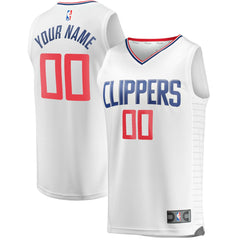 LA Clippers Youth Fast Break Custom Replica Jersey White Association Edition | Fanatics outlet