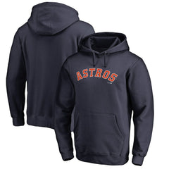 Houston Astros Official Wordmark Fitted Pullover Hoodie - Navy - MLB Online