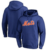 New York Mets Official Wordmark Fitted Pullover Hoodie - Royal - MLB Online
