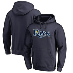Tampa Bay Rays Official Wordmark Fitted Pullover Hoodie - Navy - MLB on Sale