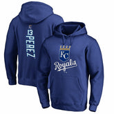 Salvador Perez Kansas City Royals Backer Pullover Hoodie - Royal - MLB on Sale