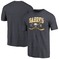 Buffalo Sabres Vintage Collection Line Shift Tri-Blend T-Shirt - Navy - NHL 2953216