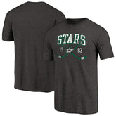 Dallas Stars Vintage Collection Line Shift Tri-Blend T-Shirt - Black - NHL 2953221