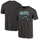 San Jose Sharks Vintage Collection Line Shift Tri-Blend T-Shirt - Black - NHL 2953231