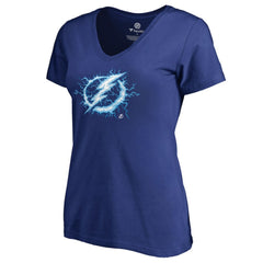 Tampa Bay Lightning Women's Fan Favorite Team Slogan V-Neck T-Shirt - Blue - NHL 2970791