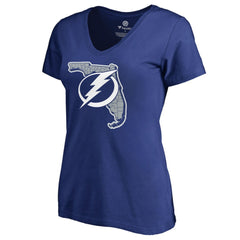 Tampa Bay Lightning Women's State Fan Favorite Team Slogan V-Neck T-Shirt - Blue - NHL 2970792