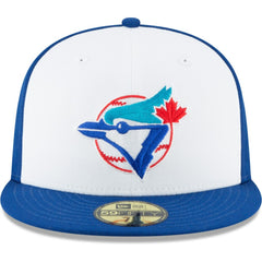 Toronto Blue Jays New Era Cooperstown Collection Wool 59FIFTY Fitted Hat - White - New Era Discount
