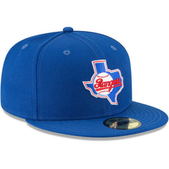 Texas Rangers New Era Cooperstown Collection Wool 59FIFTY Fitted Hat - Blue - New Era Sale