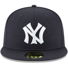 New York Yankees New Era Cooperstown Collection Wool 59FIFTY Fitted Hat - Navy - New Era on Sale