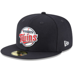 Minnesota Twins New Era Cooperstown Collection Wool 59FIFTY Fitted Hat - Navy - New Era Discount