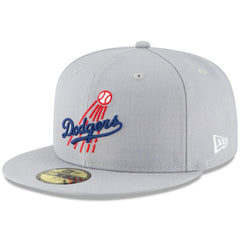 Los Angeles Dodgers New Era Cooperstown Collection Wool 59FIFTY Fitted Hat - Gray - New Era Online
