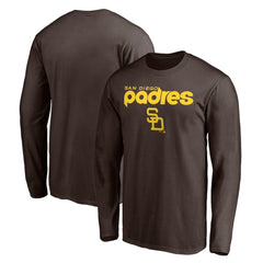 San Diego Padres Cooperstown Collection Wahconah Long Sleeve T-Shirt - Brown - MLB Lifestyle