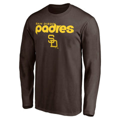 San Diego Padres Cooperstown Collection Wahconah Long Sleeve T-Shirt - Brown - MLB Lifestyle