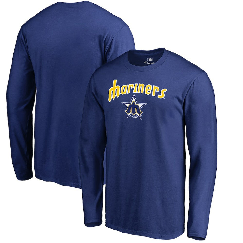 Seattle Mariners Cooperstown Collection Wahconah Long Sleeve T-Shirt - Royal - MLB on Sale